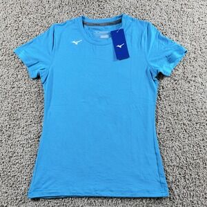 Mizuno Youth Large Performance Tee Shirt Aqua Blue Short Sleeve Athletic Top boy
